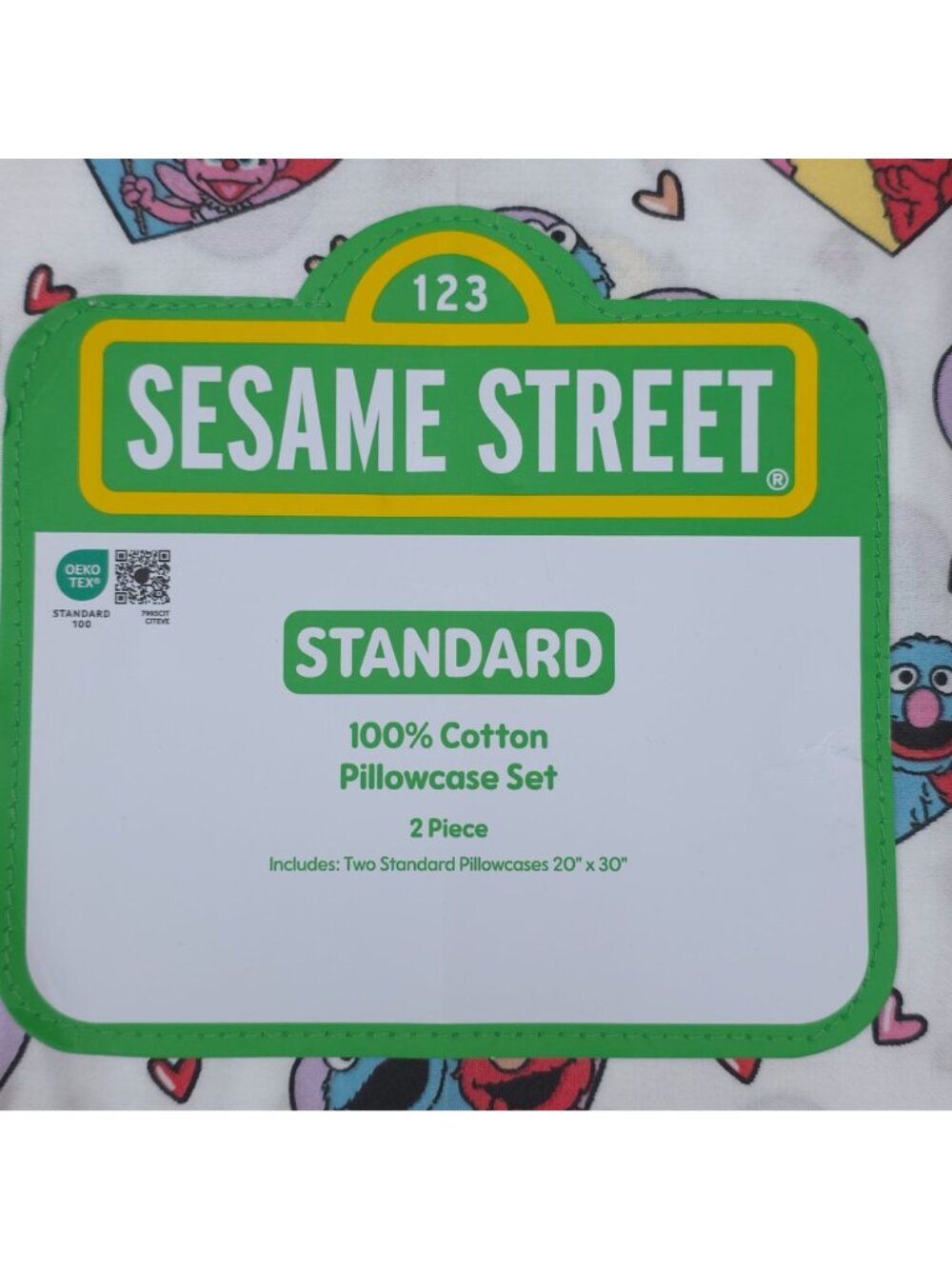 Sesame Street Cotton 2 Pk Standard Pillowcase Set Elmo Cookie Monster & Big Bird - Picture 2 of 6